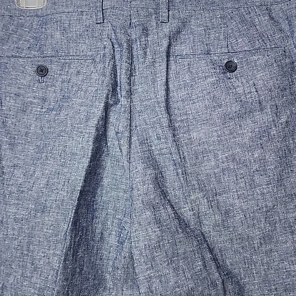 Banana Republic Mens Linen Blend Classic Fit  Blue White Trousers  Size 35 30 - Picture 5 of 11